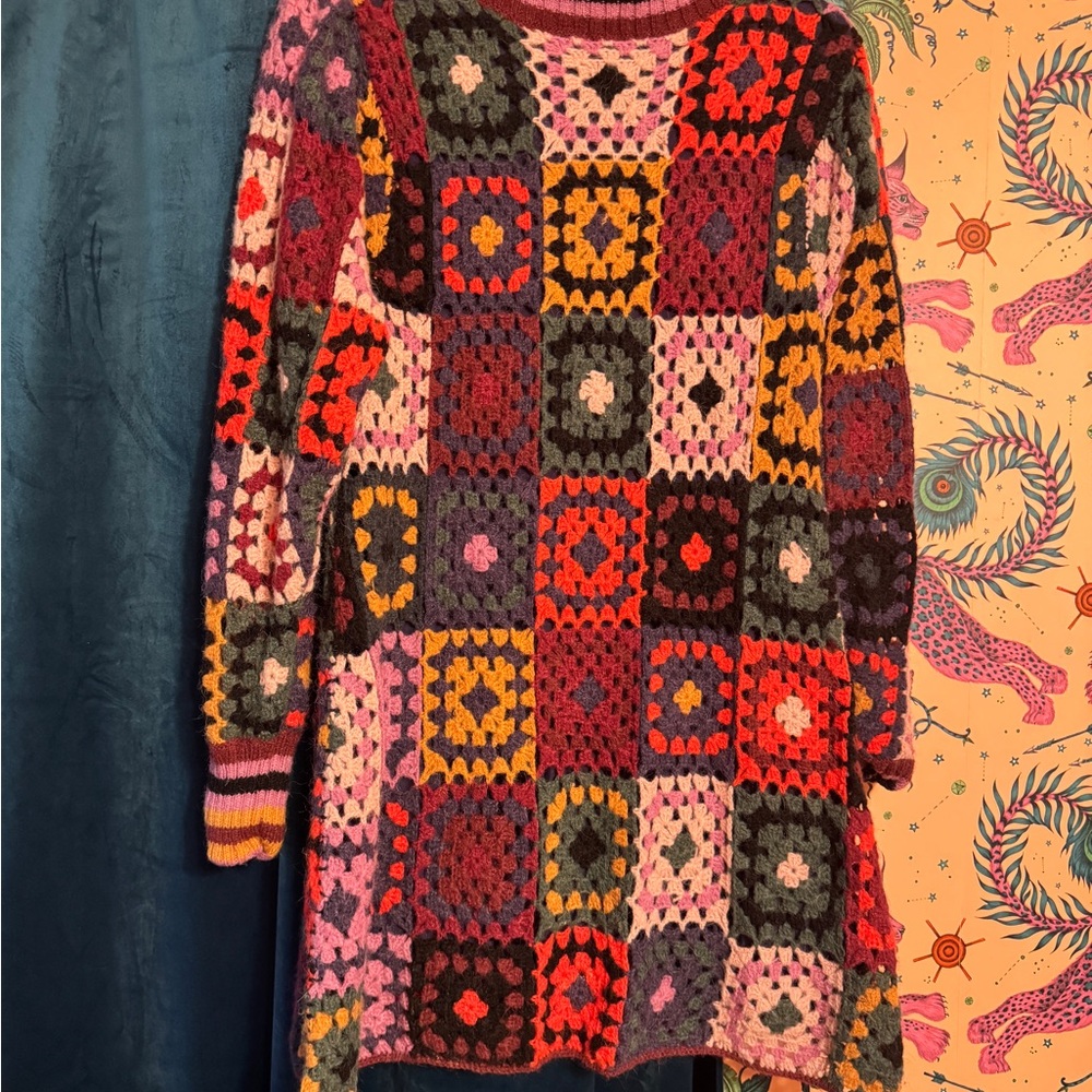 Farm Rio Mosaic Mini Patchwork Dress - Picture 7 of 10